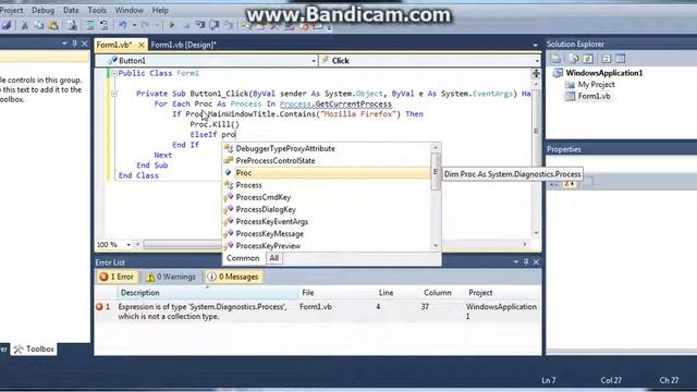 VB NET Kill Process смотреть онлайн