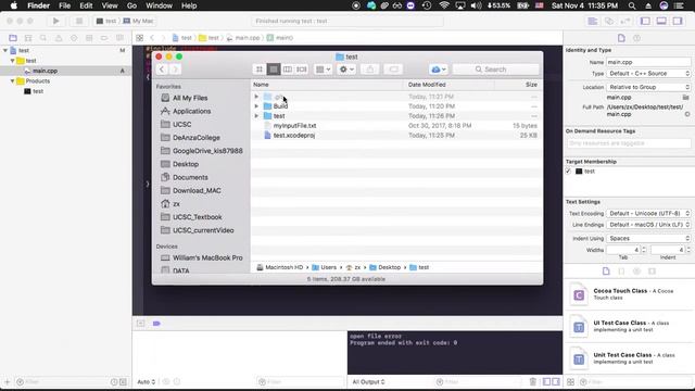 xCode File Path Change C++ смотреть онлайн
