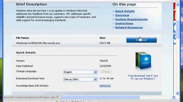 windows vista sp1 download from microsoft (free) смотреть онлайн