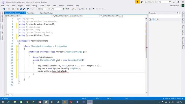 C# - Elliptical PictureBox in Windows Form Applications смотреть онлайн
