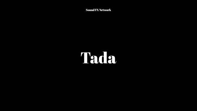 Tada Sound Effect смотреть онлайн