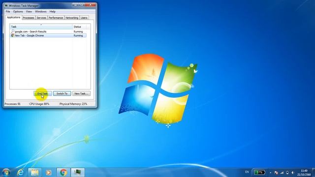 แก้ไข้โปรแกรมค้าง ปิดโปรแกรมค้าง ผ่านTask Manager Windows7 смотреть онлайн