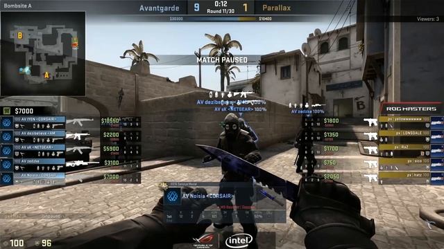 ROG MASTERS | Avant Garde vs. Parallax - CS:GO OCE Qualifier Semifinal | Republic of Gamers смотреть онлайн