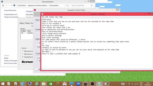 How to Use WASD keys and Touch pad at the same time (Windows 8 and 8.1) смотреть онлайн