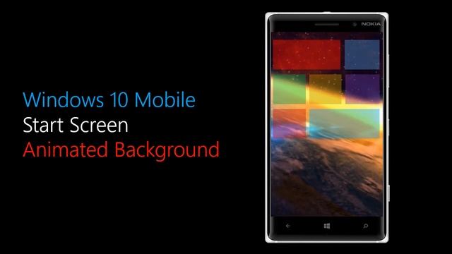Windows 10 Mobile Star Screen Background Concept смотреть онлайн