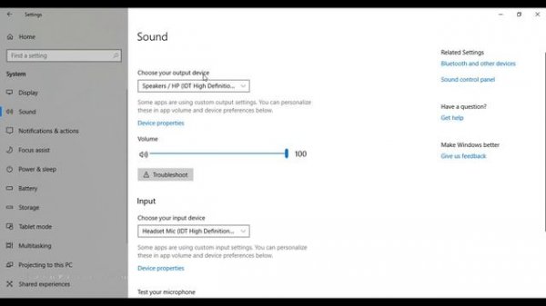 حل مشكلة الصوت في ويندوز 10