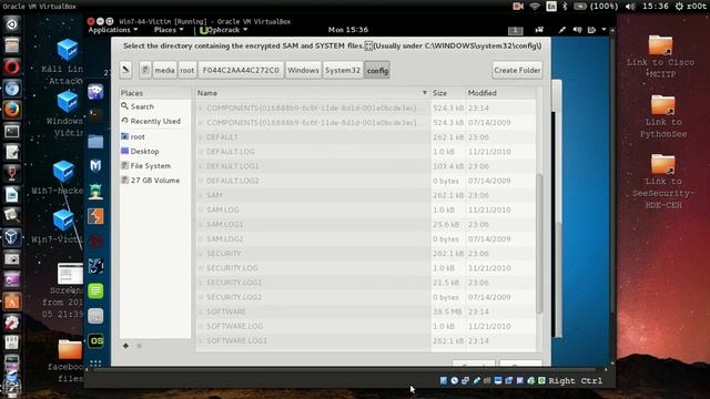 Cracking windows 7 password -ophcrack смотреть онлайн