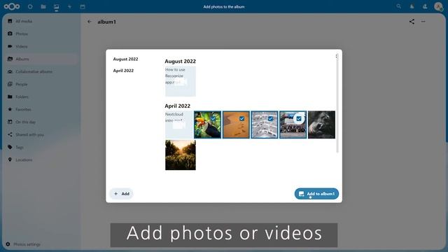 How to create albums in Nextcloud 25 смотреть онлайн
