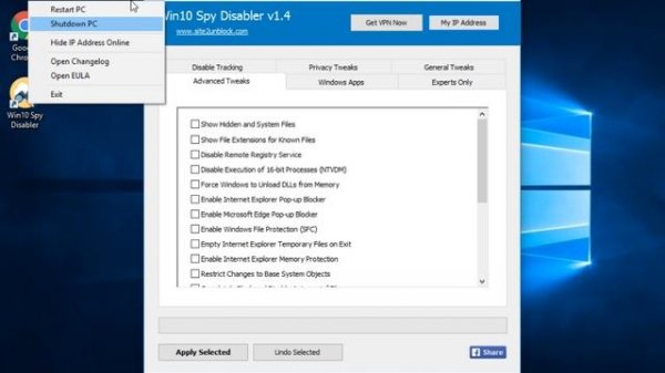 Win 10 Spy Disabler Tutorial