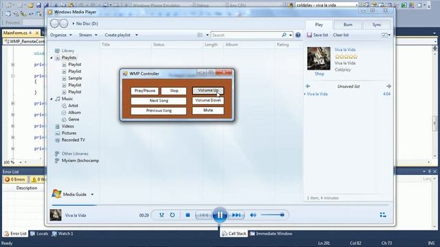 Direct Controlling Windows Media Player With Visual Studio 2010 смотреть онлайн