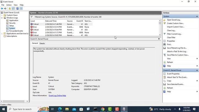 How to Find the Cause of an Unexpected Shutdown on Windows 10 | 11 смотреть онлайн