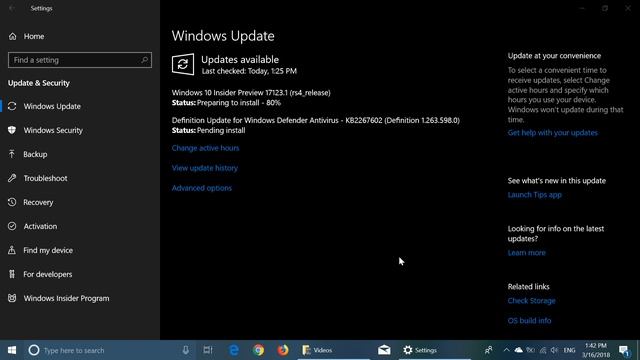 Windows Insider preview build 17123 released March 16th 2018 смотреть онлайн