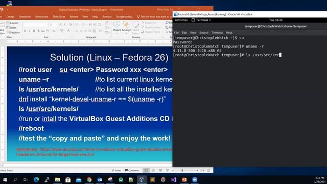 Copy and paste text between Windows host and Fedora26 Virtual-Machine смотреть онлайн