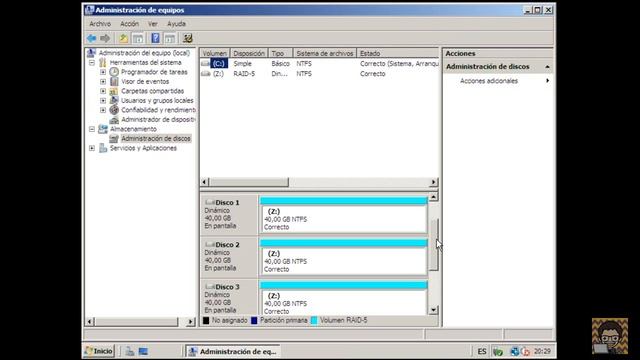 "Raid 5" con diskpart en Windows Server 2008 смотреть онлайн