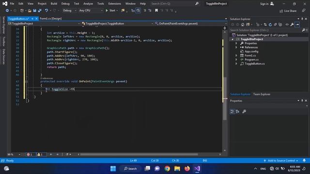 How to create a toggle button in Windows Form C# ? смотреть онлайн