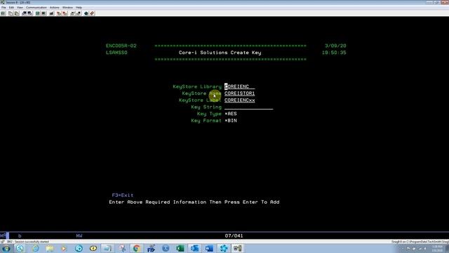 Core-i ENC DB2 Field Encryption Step ONE Key Setup смотреть онлайн