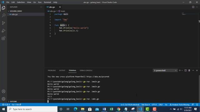 #2 Golang for Beginners - Generate exe file смотреть онлайн