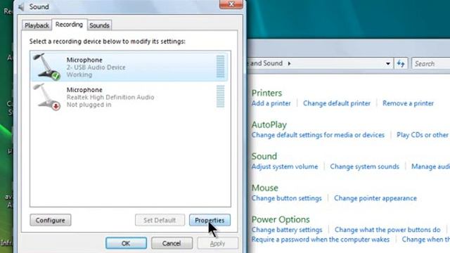 Configure the microphone in VISTA смотреть онлайн