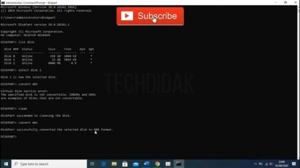 Virtual Disk Service Error The Specified Disk is Not Convertible - Fixed