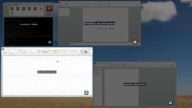 Kubuntu 12.04 With Microsoft Office 2010 and Effects - WINNING! смотреть онлайн