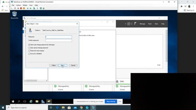 Creating Organizational units, groups and user in Hyper-V. Windows server 2016 смотреть онлайн