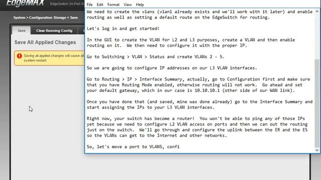 EdgeSwitch Configuration - VLANs, VLAN Routing, Routing - Part 1 - EdgeSwitch Configuration смотреть онлайн