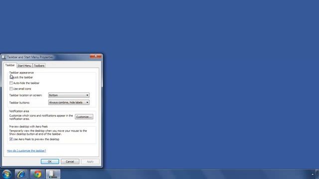 Reduce height of Windows 7 taskbar & show smaller icons смотреть онлайн