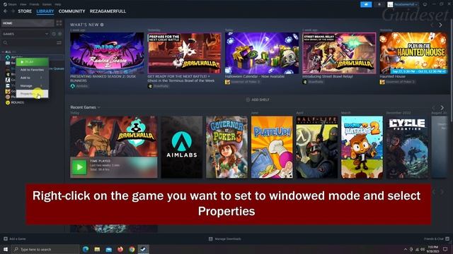 How to Start Steam Games in Windowed Mode | Run Steam Games in Windowed Mode смотреть онлайн