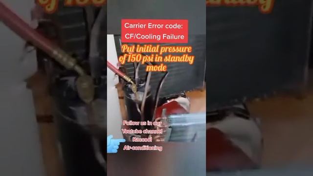 Error CF/COOLING FAILURE Carrier basic Window type смотреть онлайн