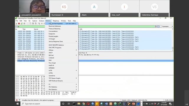 RTSP server dengan VLC dan cek QoS dengan Wireshark смотреть онлайн