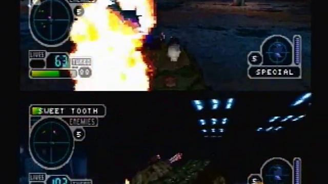 PS1 Twisted Metal III demo level splitscreen gameplay!!! смотреть онлайн