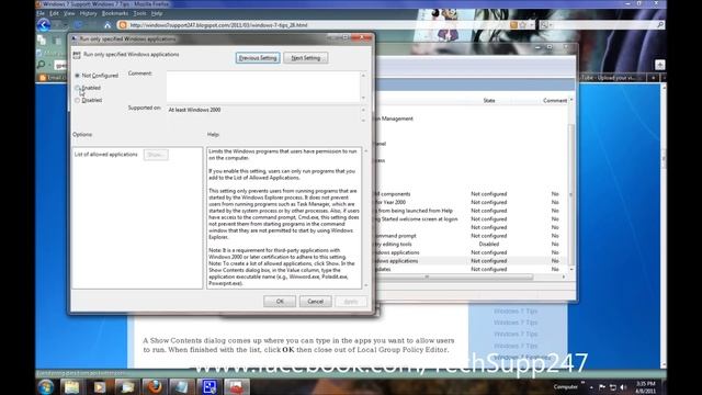 Allow Users To Run Only Specified Programs in Windows 7 смотреть онлайн