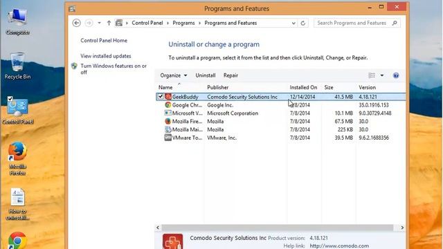 Uninstall GeekBuddy 4.18.121 on Windows 8 смотреть онлайн