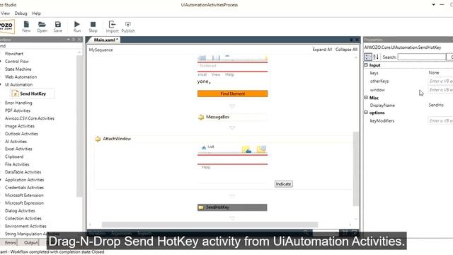AIwozo UI Automation Activities: "Type Into", "Get Text", "Get Attribute", "Click", "Attach Window смотреть онлайн