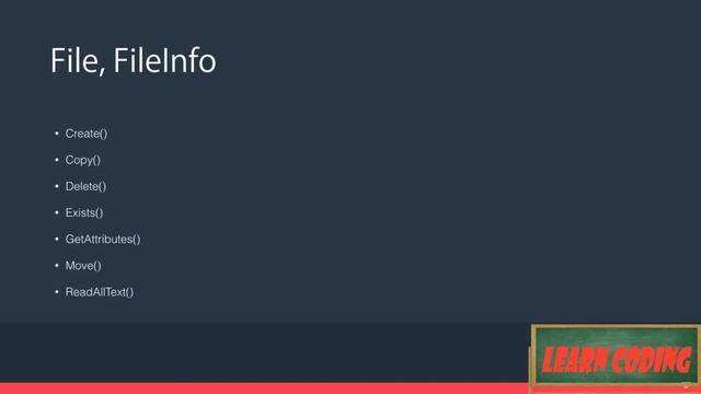 System IO Namespace смотреть онлайн
