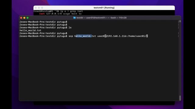 macOS Terminal - scp смотреть онлайн