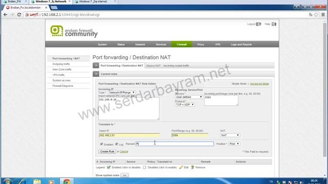 Endian Firewall Port Forwarding смотреть онлайн