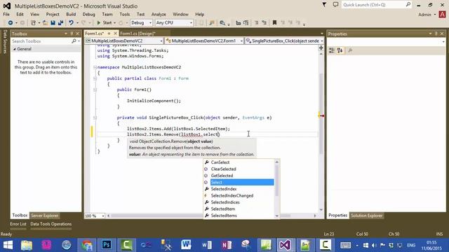 C# Tutorials - Move multiple items from one ListBox to Another ListBox смотреть онлайн