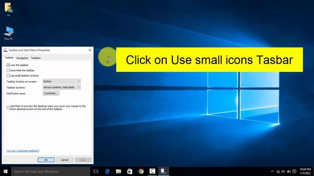 How to use Small Icons on Windows 10 Taskbar? смотреть онлайн