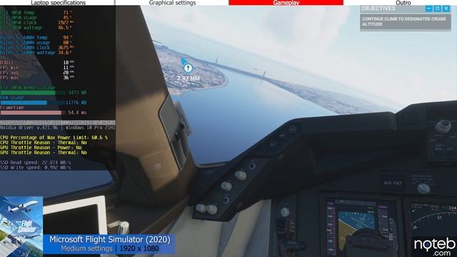 Dell Gaming G15 5515 - Microsoft Flight Simulator Gameplay Benchmark (Ryzen 5 5600H, RTX 3050) смотреть онлайн