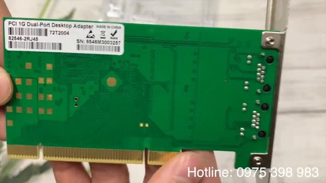 Card mạng PCI to LAN DUAL 2 PORT Gigabit Ethernet chip intel 82546 cho PC server, PC công nghiệp смотреть онлайн