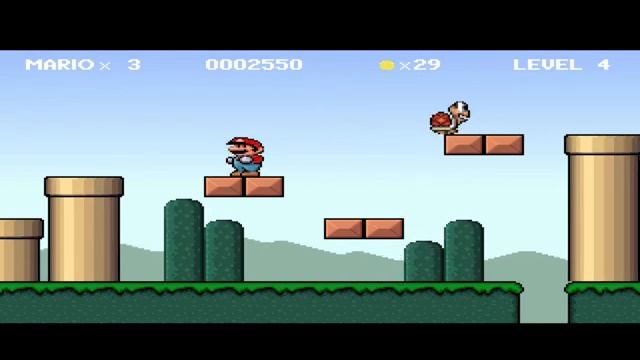 Super Mario Bros clone PC DOSBOX Emulator смотреть онлайн
