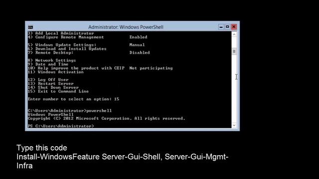 how to convert windows server 2012 GUI to core and vice versa смотреть онлайн