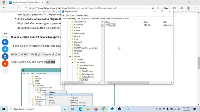 Enable or Disable Password Reveal Button in Windows 11 смотреть онлайн