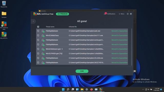 AVG Free Antivirus Test & Review 2022 - Antivirus Security Review - Protection Test смотреть онлайн