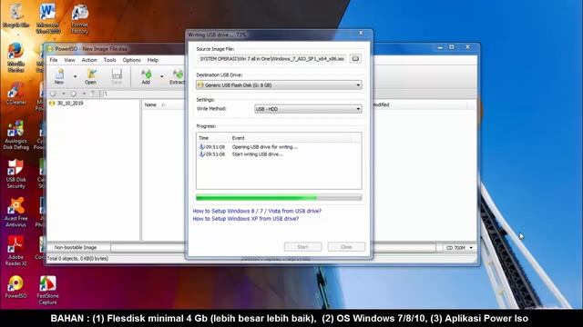 Cara Membuat Bootable Flesdisk Win7 AIO dengan Power Iso смотреть онлайн