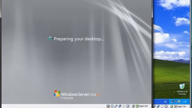 Agregar Server 2008 RS2 64-bit y XP Client 32-bit a un Dominio смотреть онлайн