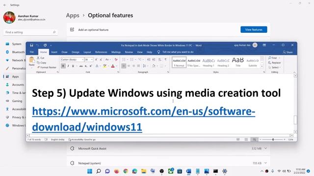 Fix Notepad In Dark Mode Shows White Border In Windows 11 PC смотреть онлайн