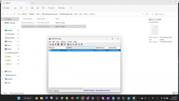 How to open window to change time and attribute in bulkfilechanger.exe? -- Development tool series.
