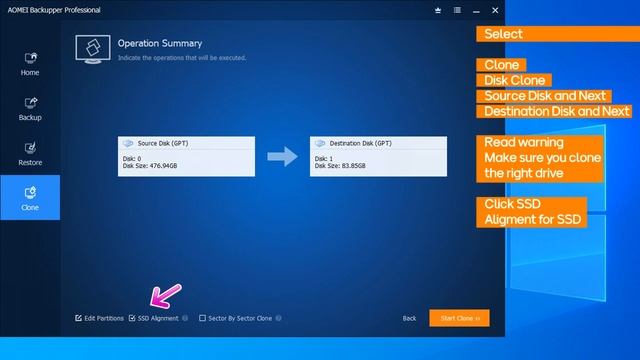 How to clone Windows 10 Disk to Disk with AOMEI Backupper смотреть онлайн